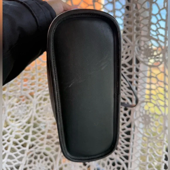 Coach Bleecker Vintage Black Leather Tote Bag made in USA - Picture 5 of 7